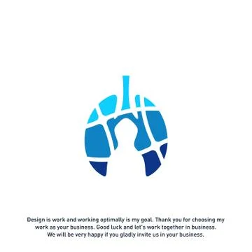 Lungs with Colorful logo vector concept, Health lungs logo designs template,  Stock Illustration