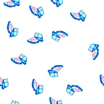 Lungs cutting ache isometric icon seamless pattern Stock Illustration