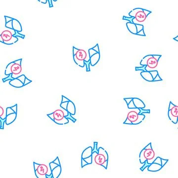 Lungs cutting ache vector seamless pattern 스톡 일러스트