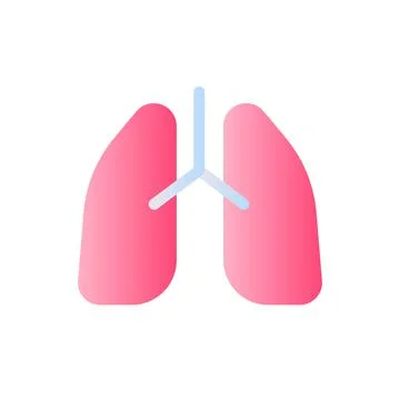 Lungs flat gradient two-color ui icon Illustrazione stock