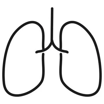 Lungs icon. Bronchi vector illustration isolated on a white background. Stock-Illustration