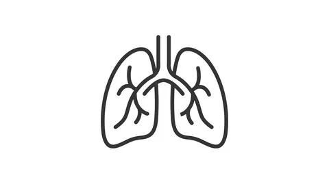 Lungs Icon. Illustrazione stock