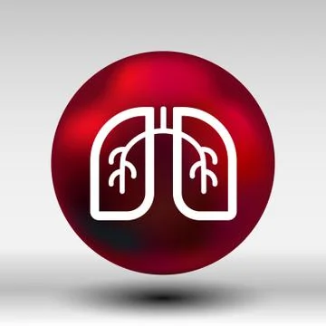 Lungs icon isolated on white background. VECTOR art Stock Illustration