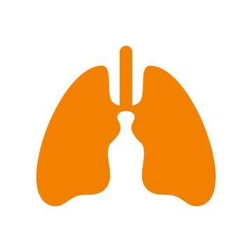 Lungs icon symbol. Vector illustration flat design style. Isolated Stock Illustration