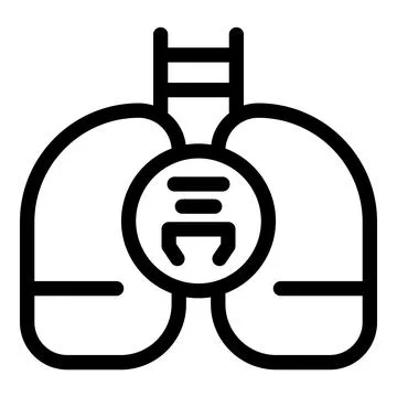 Lungs with ladder and sensor measuring respiratory health Stock Illustration