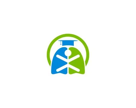 Lungs Learn logo template Stock Illustration