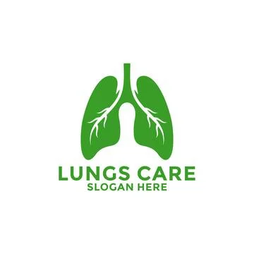 Lungs logo design vector template Stock Illustration