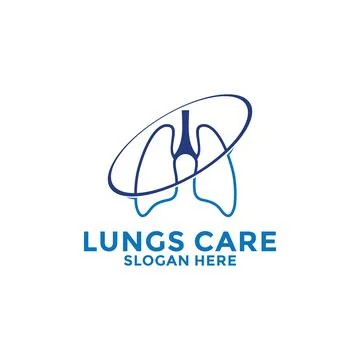 Lungs logo design vector template Stock Illustration