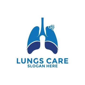 Lungs logo design vector template Stock Illustration