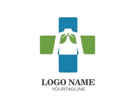 Lungs logo icon vector illustration leaves  design Stock Illustration