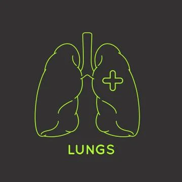 Lungs medical logo vector Stock Illustration