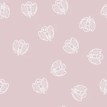 Lungs with oxygen line seamless pattern Stock Illustration