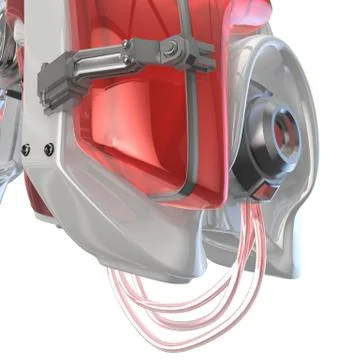 Lungs robot concept Иллюстрация