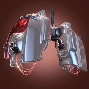 Lungs robot concept Иллюстрация