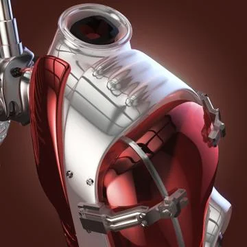 Lungs robot concept Stock Illustration