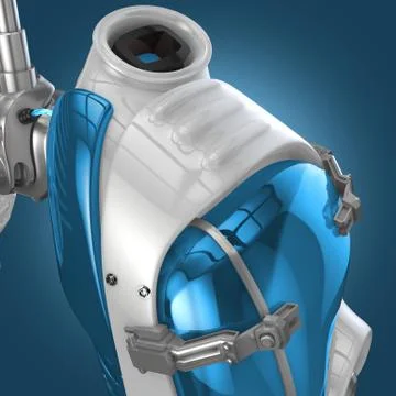 Lungs robot concept Stock Illustration