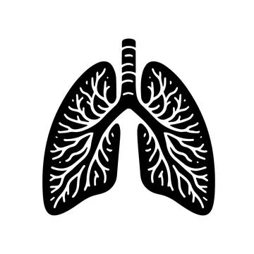 Lungs Silhouette Illustrazione stock