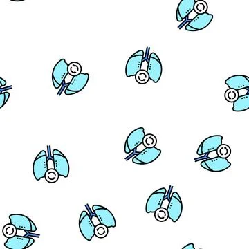 Lungs transplant vector seamless pattern Stock Illustration