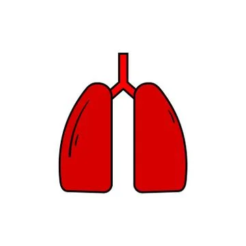 Lungs vector graphic design illustration Stock Illustration