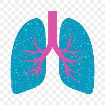 Lungs vector icon. Cold cough and acute bronchitis, lung asthma and stop coug Illustrazione stock