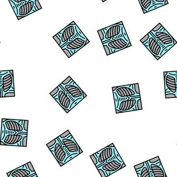 Lungs x-ray vector seamless pattern イラスト素材