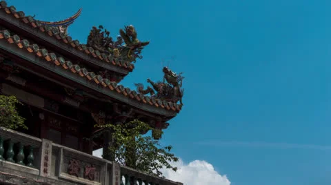 Lungshan (Dragon Mountain) Temple Time Lapse Vídeos de archivo 22935289