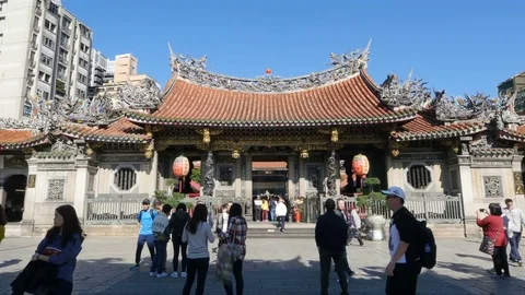 Lungshan Temple of Manka Stock Footage 72709467