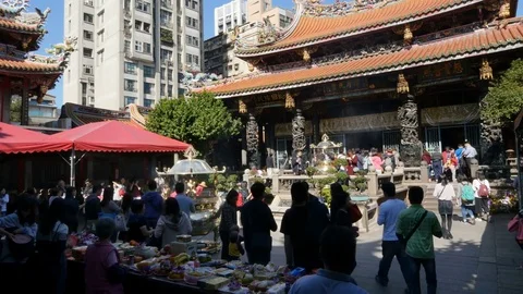 Lungshan Temple of Manka Stock Footage 72710667