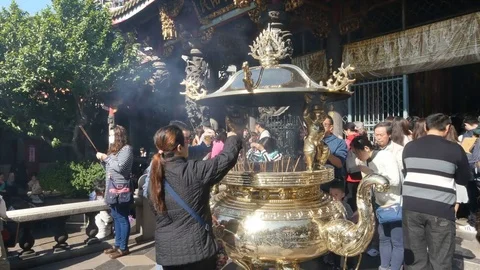 Lungshan Temple of Manka Stock Footage 72713342
