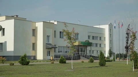 Luninets, Belarus, August 8, 2015: Luninetsky central regional hospital - 7 Stock Footage 59590658