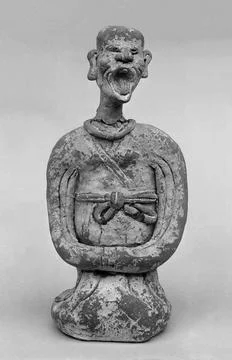Luohan? China. Luohan?. China. Polychrome sun-baked mud. Tang dynasty (6189.. Stock Photos
