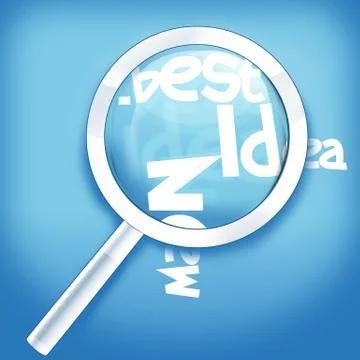 Lupe idea creative fresh design with light blue background Stock Illustration