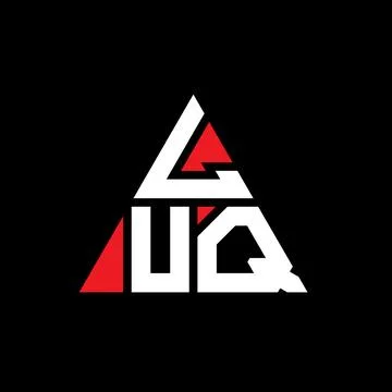 LUQ triangle letter logo design with triangle shape. LUQ triangle logo desi.. Illustrazione stock