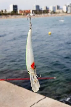 Lure and hook Stock Photos
