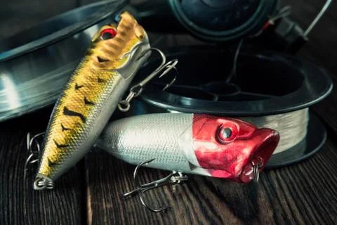 Lures for fish Stock Photos
