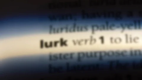 Lurk word in a dictionary. Stock Footage 99563088