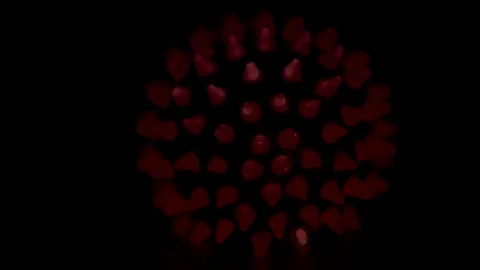 Lurking coronavirus, model in the dark Stock Footage 126916637