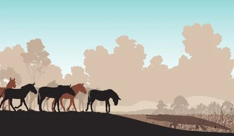 Lurking crocodile Stock Illustration