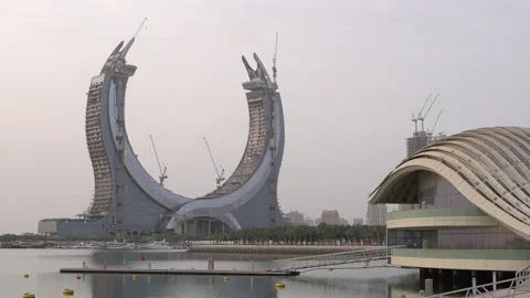 Lusail City , Qatar - 19.08.21 - The developing new city Lusail. Stock-Footage 159121578