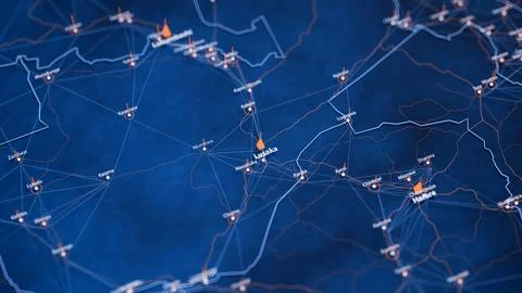 Lusaka map big data visualization. Futuristic map infographic of city in Zambia 스톡 일러스트