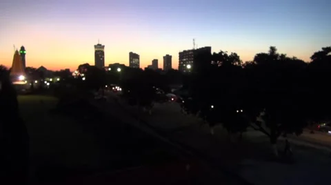 Lusaka sunset Stock Footage