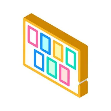 Luscher test glyph icon vector illustration color Stock Illustration