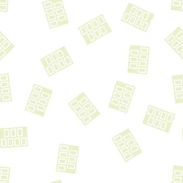 Luscher test glyph vector seamless pattern black Stock Illustration