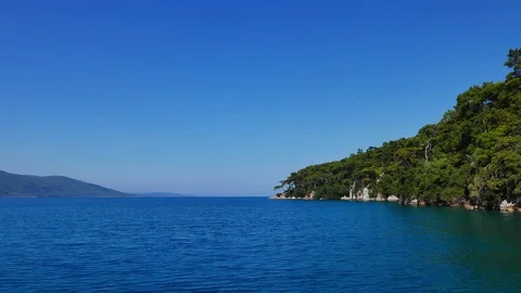 Lush Akyaka Coastline Stock Footage 77093944