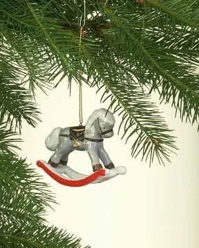 Lush Evergreen Palm Tree Branches on Slope During Holiday Season Stock Photos