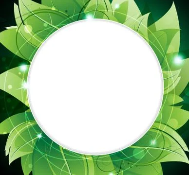 Lush foliage rame Stock Illustration