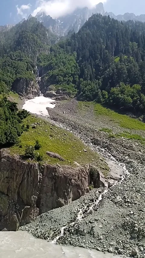 Lush Green Mountains and Forest in Kashmir Valley Stock Footage 339045778