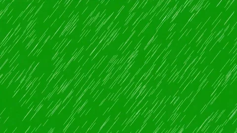 Lush green screen 2D animated heavy rain with dynamic falling drops. 動画素材 335742890