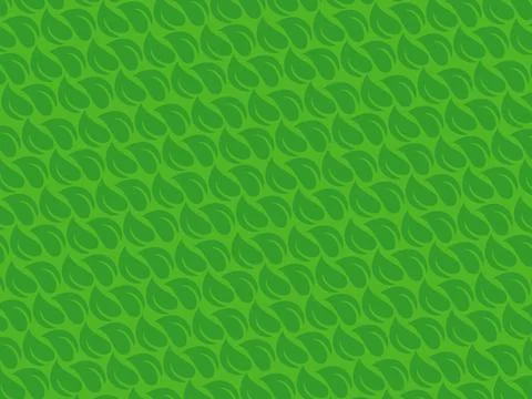 Lush Green Seamless Pattern Composed of Overlapping Leaves Creating a Vibra.. Stock Illustration