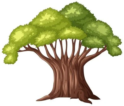 Lush Green Tree Vector Illustration Stock Illustration
